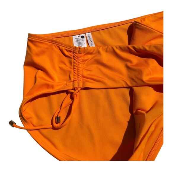 Gibson Latimer NWT Adjustable Side Tie Hipster Tangerine Bikini Bottom Size XL - Picture 3 of 7